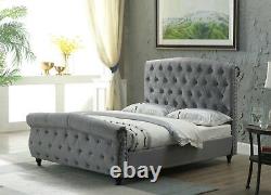 Brand New 4ft6 Double Luxury Sleigh Bed With Pocket 2000 Zeus Mattress Uk Q