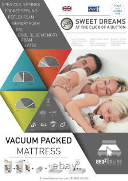 Brand New Zeus Memory Foam And Pocket Spring Mattress Next Working Day Delivery