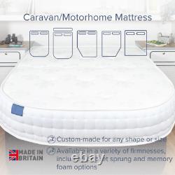 Caravan/Motorhome Custom Made Mattress (Up to Double Size) Variety of Firmness