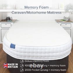 Caravan/Motorhome Custom Made Mattress (Up to Double Size) Variety of Firmness