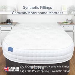 Caravan/Motorhome Custom Made Mattress (Up to Double Size) Variety of Firmness