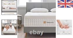 Comfortable 3FT Memory Foam Mattress Medium Firm, 300 Pocket Coils 90x190CM