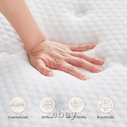 Comfortable 3FT Memory Foam Mattress Medium Firm, 300 Pocket Coils 90x190CM