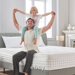Comfortable 3FT Memory Foam Mattress Medium Firm, 300 Pocket Coils 90x190CM