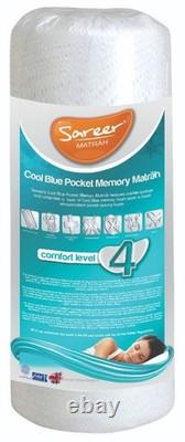 Cool Blue Memory Foam Pocket Sprung Matrah Mattress 2ft 3ft 4ft 4ft6 5ft 6ft