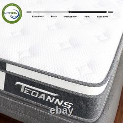 Cool Memory Foam Mattress Pocket Sprung Mattress Orthopaedic Luxury King 5FT Bed