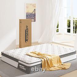 Cool Memory Foam Mattress Pocket Sprung Mattress Orthopaedic Luxury King 5FT Bed