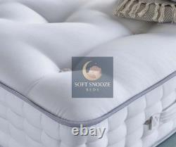 Cool Memory Foam Pocket Spring Mattress 5000 Pillow Top 4FT6 Double 5FT King 6FT