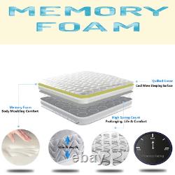 Coolblue Memory Foam Mattress Luxury Tufted Mattress 3FT/4FT6/5FT Single Double