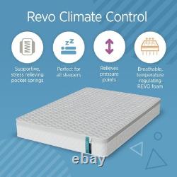 Cooling Hybrid Mattress Breathable Memory Foam & Pocket Springs, Double