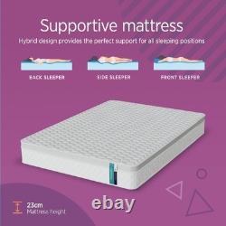 Cooling Hybrid Mattress Breathable Memory Foam & Pocket Springs, Double