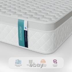 Cooling Hybrid Mattress Breathable Memory Foam & Pocket Springs, Double