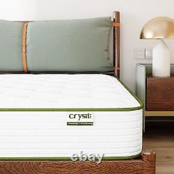 Crystli- 10 Small Double, Memory Foam & Pocket Spring Mattress, Hypoallergenic