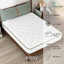 Crystli- 10 Small Double, Memory Foam & Pocket Spring Mattress, Hypoallergenic