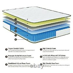 Crystli- 10 Small Double, Memory Foam & Pocket Spring Mattress, Hypoallergenic