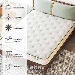 Crystli- 10 Small Double, Memory Foam & Pocket Spring Mattress, Hypoallergenic