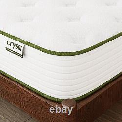 Crystli- 10 Small Double, Memory Foam & Pocket Spring Mattress, Hypoallergenic