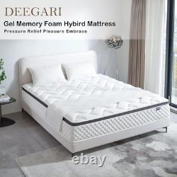 Deegari Double Mattress 4ft6 135x190x25cm Pocket Sprung Memory Foam Medium Firm