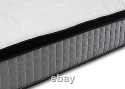 Deluxe Pillow top 3000 pocket sprung grey mattress cashmere spring memory foam