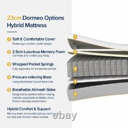 Dormeo Options Hybrid Mattress Single Memory Foam Pocket Spring Orthopaedic