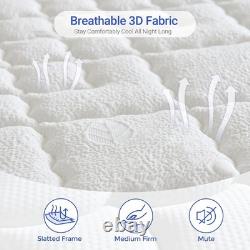 Dosleeps King Size Mattress 5FT 10.2 Extra Thick Memory Foam, Pocket Sprung