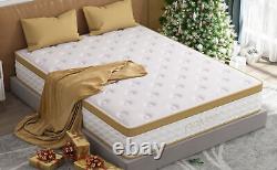 Double 4FT6 Pocket Spring Mattress Pressure Relief Medium Firm Memory Foam Bed