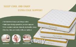 Double 4FT6 Pocket Spring Mattress Pressure Relief Medium Firm Memory Foam Bed