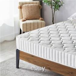 Double Bed Mattress Memory Foam Pocket Sprung Mattress with Tencel Cover White