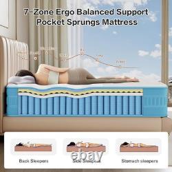Double Hybrid Mattress 10 Inch Memory Foam Pocket Sprung Medium Firm 135x190cm