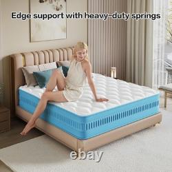 Double Hybrid Mattress 10 Inch Memory Foam Pocket Sprung Medium Firm 135x190cm
