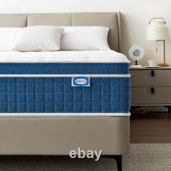 Double Hybrid Mattresses 4FT6, 10.6 inch Memory Foam & Pocket Spring 135x190x2