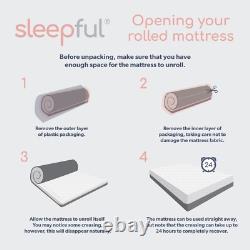 Double Hybrid Memory Foam Top 1000 Pocket Sprung Rolled SLEEPFUL-HB1000MEM4.6FT