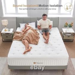 Double Mattress, 10.2 INCH Hybrid Memory Foam and Individually Pocket