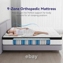 Double Mattress 11 Gel Memory Foam Pocket Sprung Orthopaedic Cool 135x190x28cm