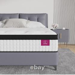 Double Mattress 11 Gel Memory Foam Pocket Sprung Orthopaedic Cool Bed 135x190cm