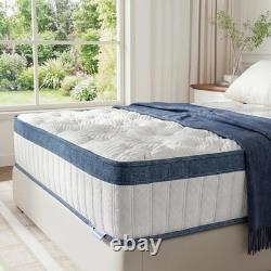 Double Mattress 135cm x190cm, 25cm Deep Memory Foam & Pocket Spring Mattress