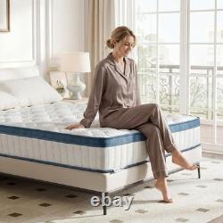 Double Mattress 135cm x190cm, 25cm Deep Memory Foam & Pocket Spring Mattress