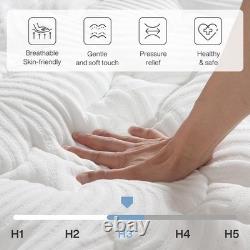 Double Mattress 135cm x190cm, 25cm Deep Memory Foam & Pocket Spring Mattress