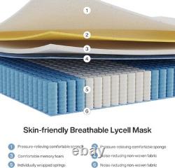 Double Mattress 135cm x190cm, 25cm Deep Memory Foam & Pocket Spring Mattress