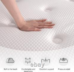 Double Mattress, 22CM Gel Memory Foam Pocket Sprung Mattresses with Breathable S