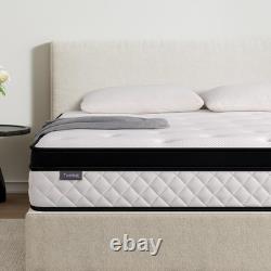 Double Mattress, 22CM Gel Memory Foam Pocket Sprung Mattresses with Breathable S