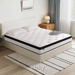 Double Mattress, 22CM Gel Memory Foam Pocket Sprung Mattresses with Breathable S