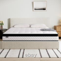 Double Mattress, 22CM Gel Memory Foam Pocket Sprung Mattresses with Breathable S