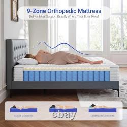 Double Mattress 4FT6 10 Memory Foam & Pocket Sprung 9-Zone Orthopedic Suppo
