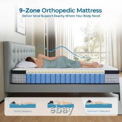 Double Mattress 4FT6 9 Inch 9 Zone Orthopedic Mattress with Memory Foam & Pocket