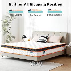 Double Mattress 4FT6, Gel Memory Foam, Individually Medium Firm Pocket Sprungs