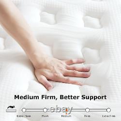 Double Mattress 4FT6, Gel Memory Foam, Individually Medium Firm Pocket Sprungs