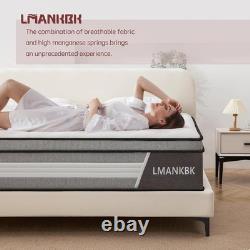 Double Mattress 4FT6 Hybrid 25CM Memory Foam Pocket Springs Medium Firm New