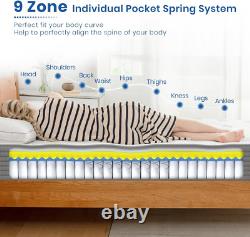 Double Mattress 4FT 6, 8 Inch Memory Foam Pocket Sprung, Individually Wrapped