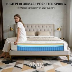 Double Mattress 4ft6 (135x190cm) Medium Firm Thick Memory Foam Pocket Sprung